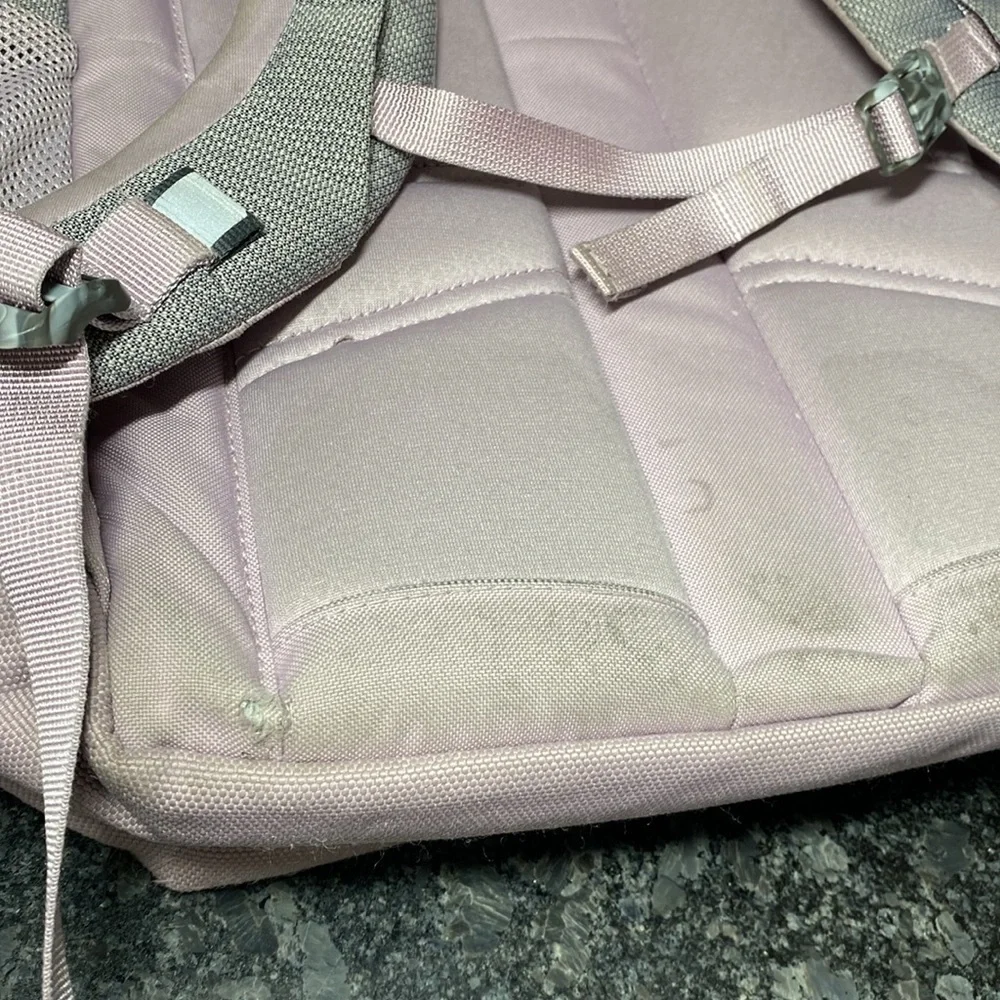 The North Face Jester Backpack Purple Grey Hiking School Travel
